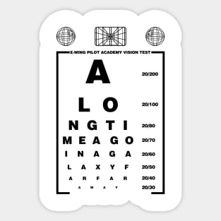 X-wing pilot academy vision test Sticker